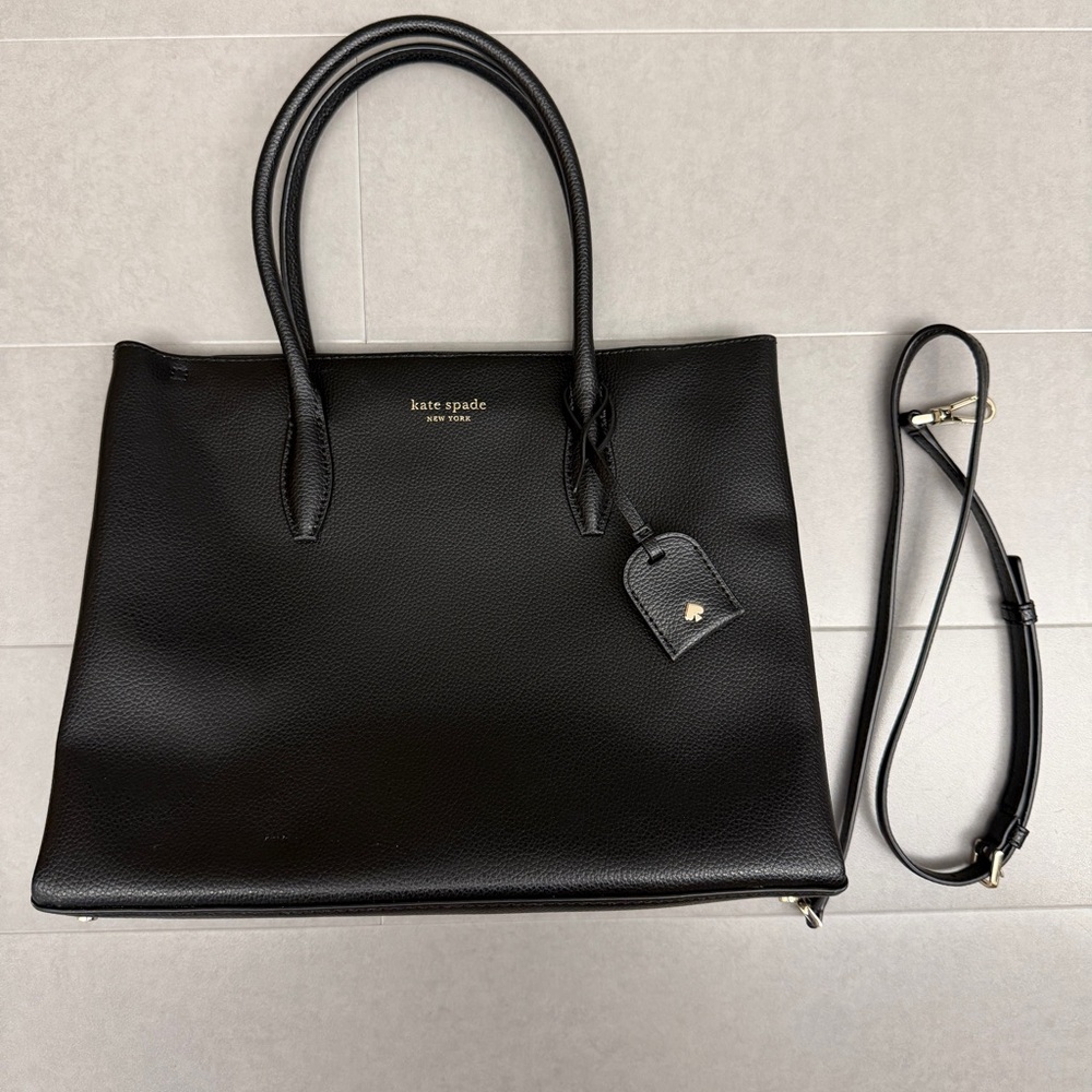 Kate Spade Black Pebbled Leather Satchel bag